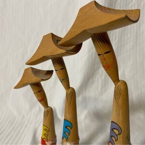 Japanese vintage Naruto Whirlpool Awajishima Wooden Kokeshi Dolls